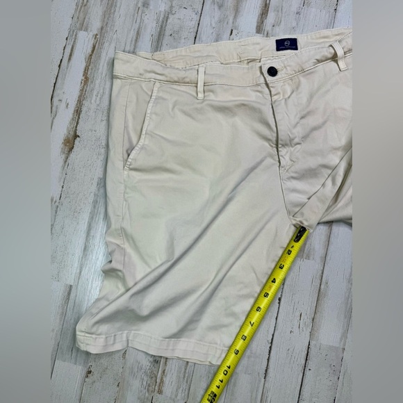 AG Adriano Goldschmied Men's Size 38R Trouser Shorts Cotton Cream - Picture 5 of 10